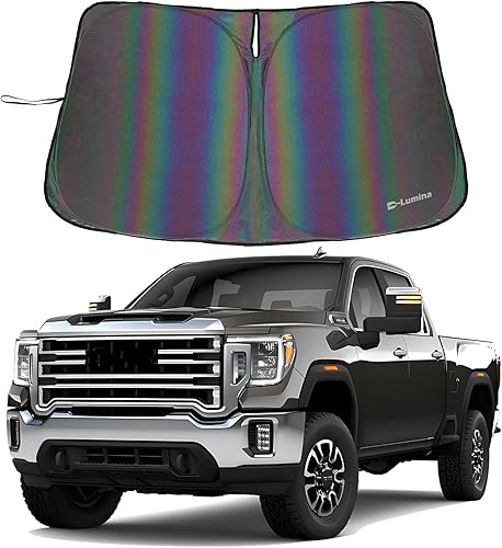 D-Lumina Parasol para parabrisas compatible con GMC Sierra 1500 2500 3500 2014 2015 2016 2017 2018 3 capas mejoradas de material 240T plegable