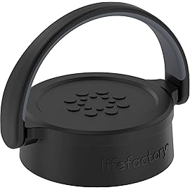 Lifefactory Classic Cap, Dusty Purple 22-Ounce Glass Water Bottle with Protective Silicone Sleeve, 22 Ounce,LG4311BDP4