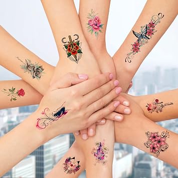 MECOLOUR Printable Temporary Tattoo Paper for LASER Printer,8.5X11 5 Sheets, DIY Image Transfer Decal Paper for Skin