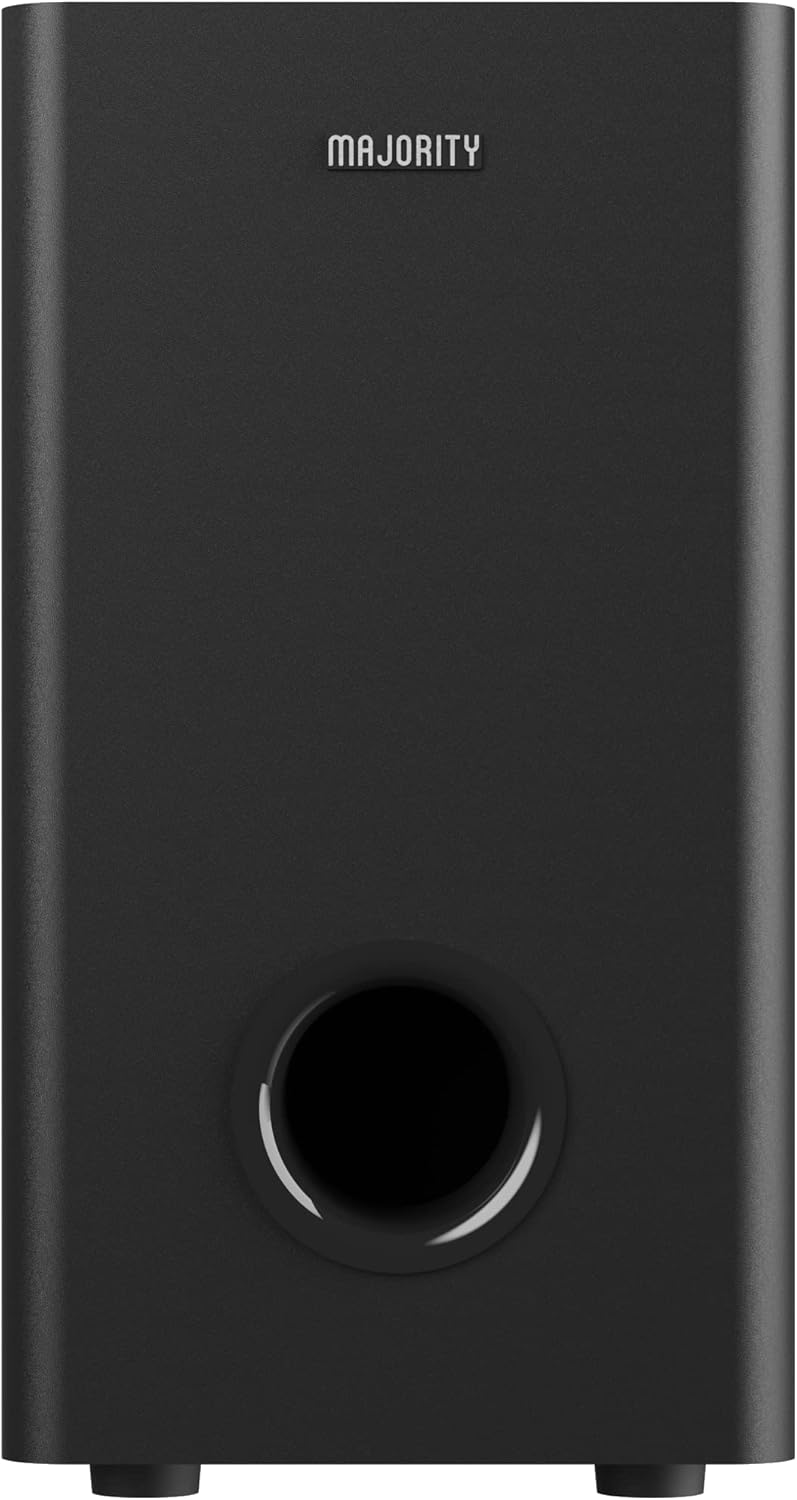 Front view of the Majority Everest Spare Subwoofer, showing the bass reflex port at the bottom.