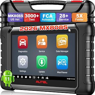 Autel MaxiCheck MX808S Bidirectional OBD2 Scanner: 2026 US Version, 3000+ Active Tests, 28+ Services, OE All-System Diagnostics, FCA AutoAuth