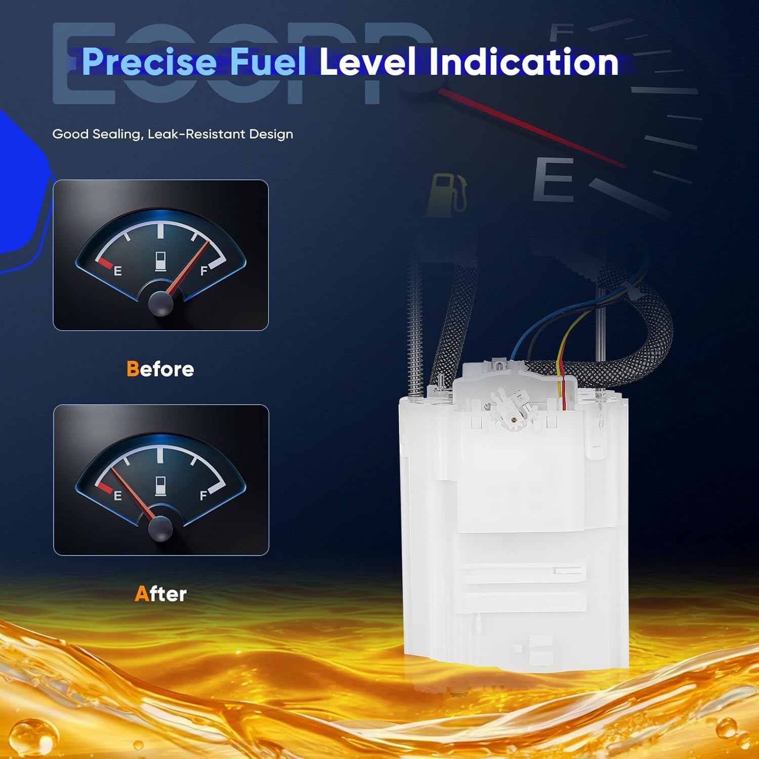 ECCPP Electric Fuel Pump Module Assembly E9149M Compatible with Smart for Fortwo 2008-2015 L3 1.0L Petrol Naturally Aspirated, Replaces 4514700294, SP5129M, FG1883
