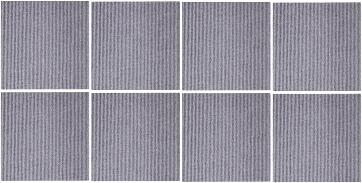 Home Carpet Tiles Peel and Stick,20X20 Inch Self Adhesive Carpet Tiles,Sound-Proof,Wear-Resistant,Reusable, Bedroom, Pet 10 Pcs(Light Gray)