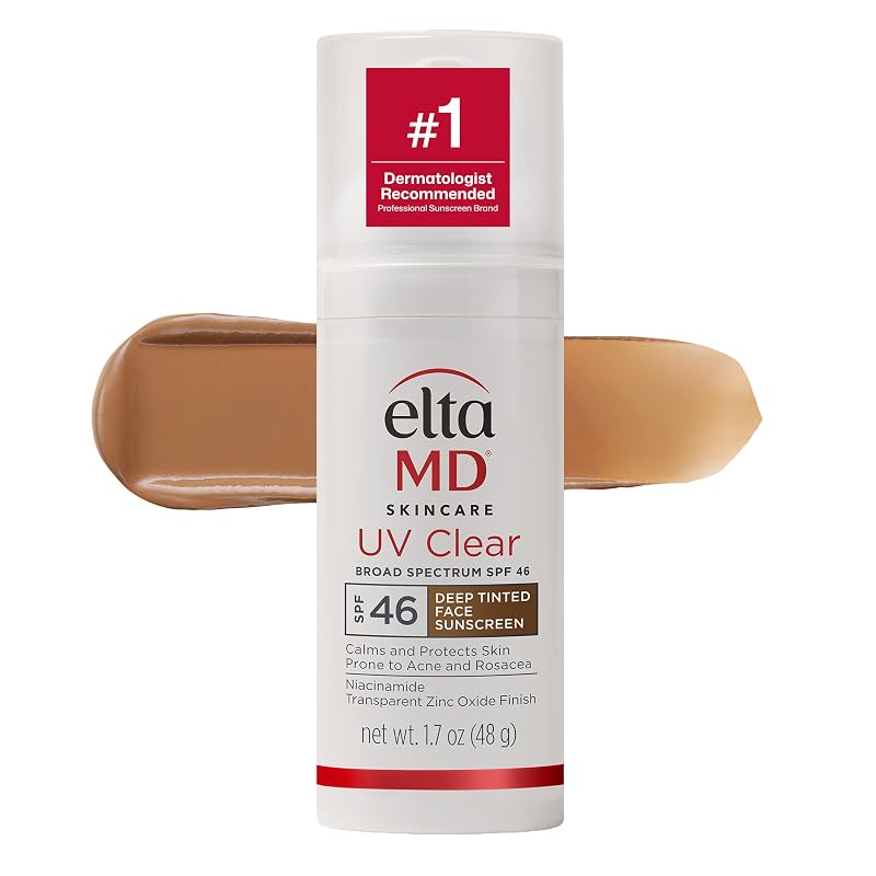 EltaMD Skin Care Protetor solar facial UV Clear com óxido de zinco, sem óleo, FPS 46 e FPS 50