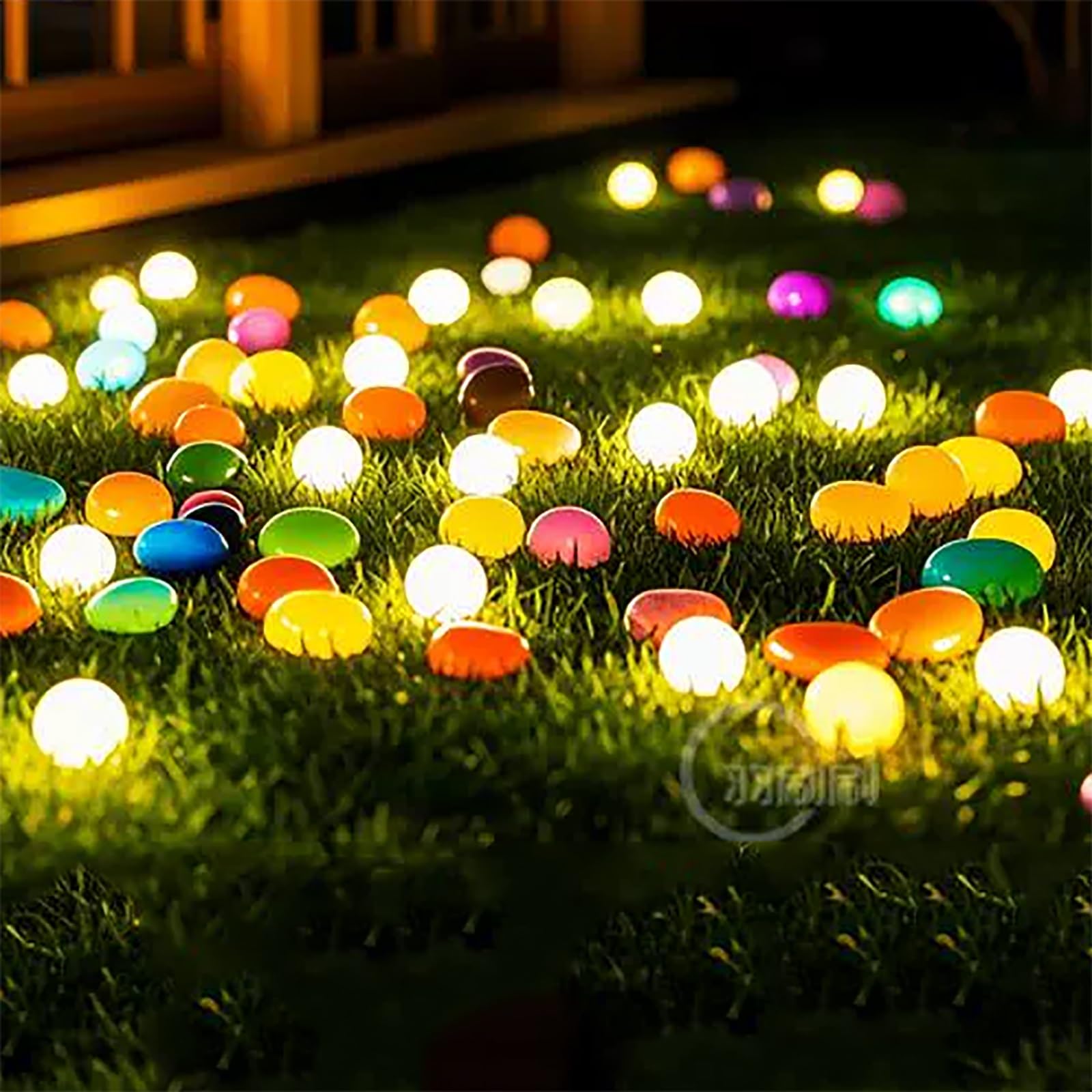 Bunte, Dekorative, im Dunkeln Leuchtende Steine ​​aus Kunstharz, Glatte, Runde Kanten, Kreative DIY-Leuchtsteine, für Zuhause, Vasen und Aquarien(1000 pieces)