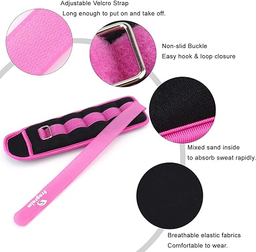 Miniatura 4 de Pesas de tobillo para mujeres, hombres y niños  12346810121520 libras, 1 par de pesas de entrenamiento de fuerzapiernabrazo con correa ajustable