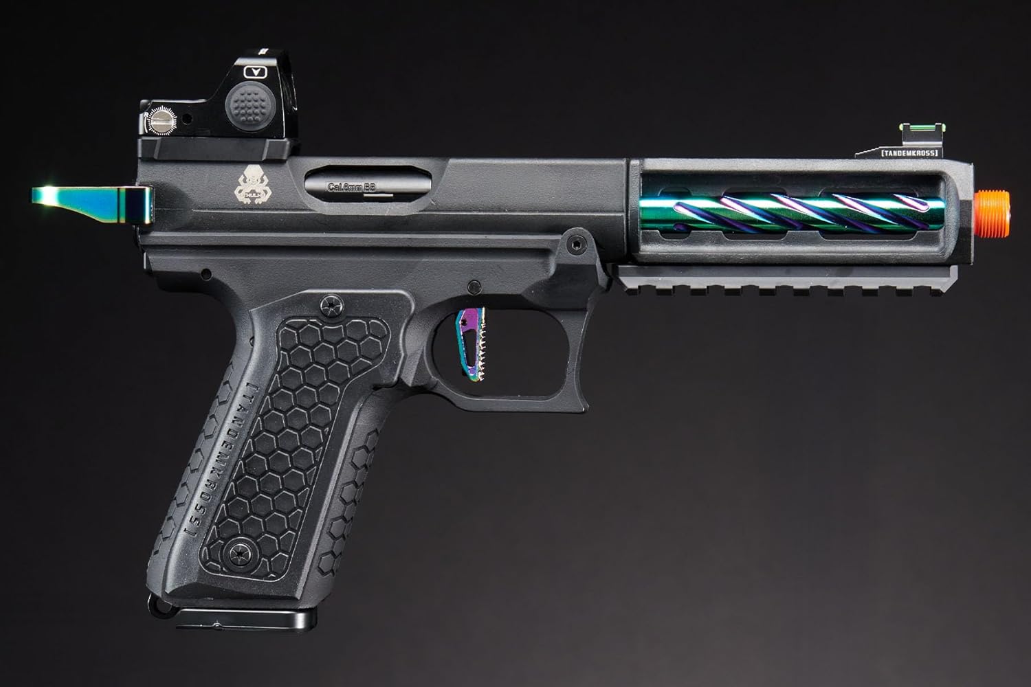 Lancer Tactical Lightweight Full Auto/Semi Gas Blowback Airsoft Pistol w/Low Profile Mini Red Dot (Tandemkross Cthulhu)