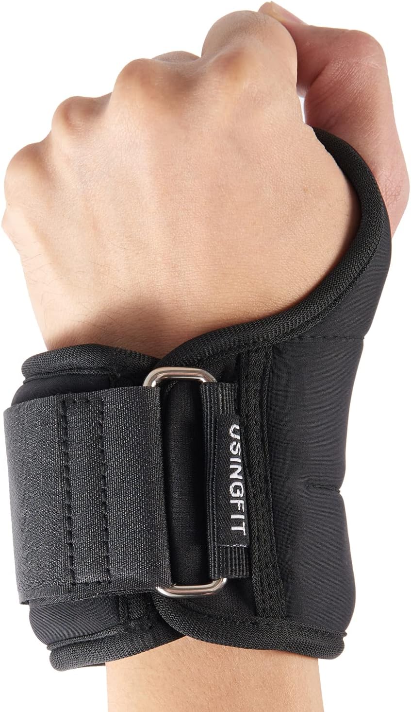 Wrist Weights with Thumb Loops Lock for Women Men 0.5kg * 2 / 1kg * 2/1.5kg * 2 Ankle Weights Arm Hand Leg Weighted Gloves Sand Bags Ladies Sandbag Walking Running Gym Fitness Training