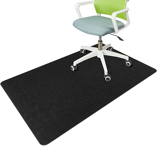 U'Artlines Tapete para silla de oficina para suelo de madera dura, antideslizante, 36 x 48 pulgadas, no curvo, tapete para silla rodante, protector