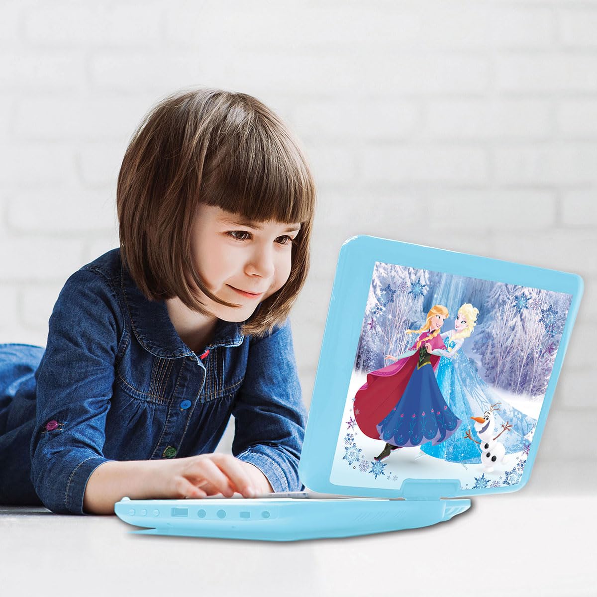 Lexibook - Lettore Dvd Portatile Frozen 2, Schermo Rotante da 7 "per Bambini, Telecomando, Elsa, Disney, caricabatteria per Auto, Porta USB, Batteria Ricaricabile, Blu/Viola, DVDP6FZLXB