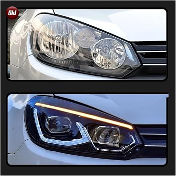 LED Headlight Assembly For VW For Golf 6 MK 6 2008 2009 2010 2011 2012 2013 LED Projetor Head Lamp Daytime Running Light Car Headlight