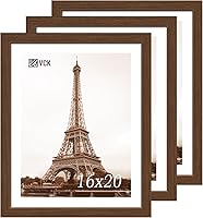 Vista 35 de VCK 8x10 Picture Frames - Black, Wide Border Solid Wood Frame, Display Photo in Horizontal and Vertical, for Home, Office, Gallery, Woodgrain