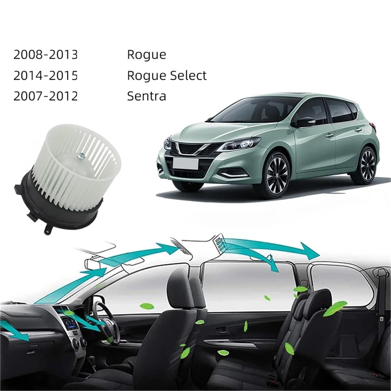 27225-EN000 車用エアコンヒーターキャビンブロワーファンモーター 日産 X-Trail T31 Dualis J10 20