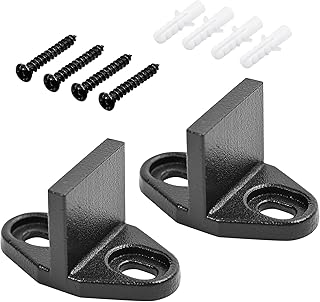 Heavy Duty T-Shaped Barn Door Floor Guide - 2 Pcs Adjustable Bottom Track System for Sliding Door Anti-Jump Stability Support