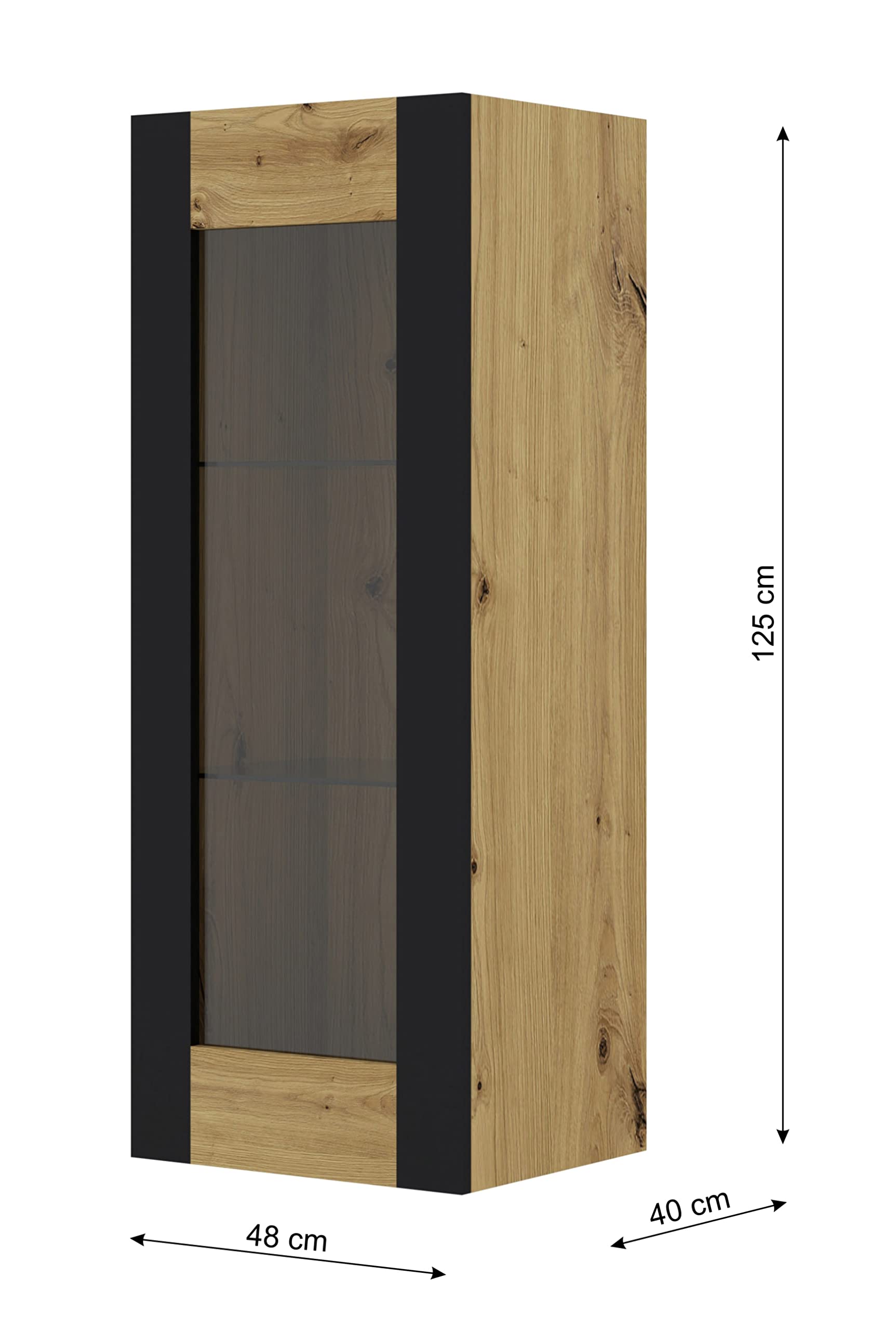 BIM Furniture MONDI - Armadio da parete, 125 cm, in rovere Artisan