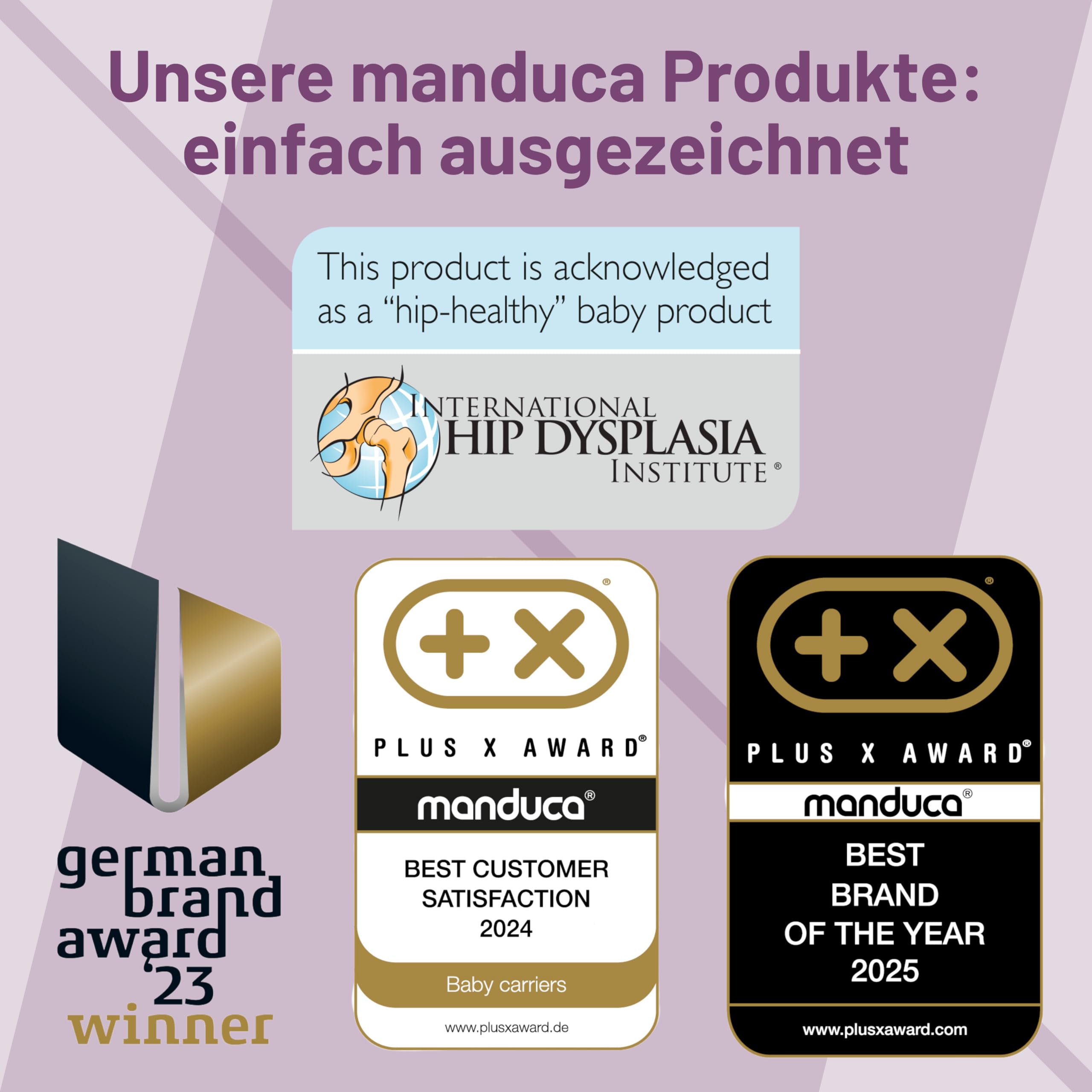 manduca Sling – elastisches Babytragetuch für Neugeborene ab 3,5 kg und Babys bis 15 kg – stabiles Tragetuch aus weichem Jersey-Strickstoff aus 100% Baumwolle (Bio) – Einheitsgröße, Farbe: powder