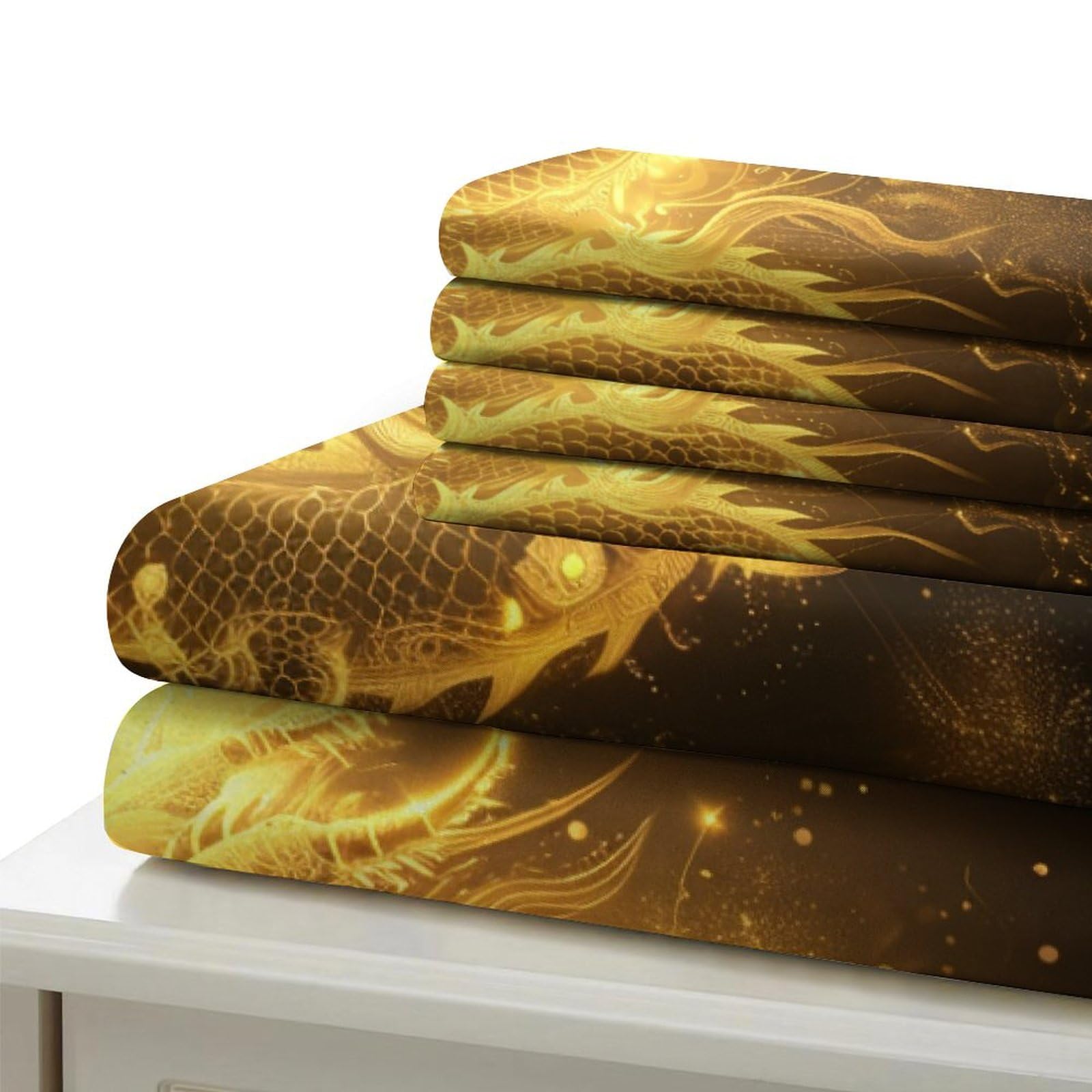 Stampato in 3D Loong cinese Copertina Stampata Microfibra Disegnata Set Di Biancheria Da Letto Con Chiusura A Cerniera Con 2 Federe,Double（200x200cm）, Per Ragazzi Adulti