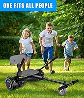 Vista 3 de SISIGAD Accesorio para asiento de scooter, scooter de 6.5 pulgadas, auto equilibrado, Go Kart con Bluetooth y luces LED, niños, niñas, adultos