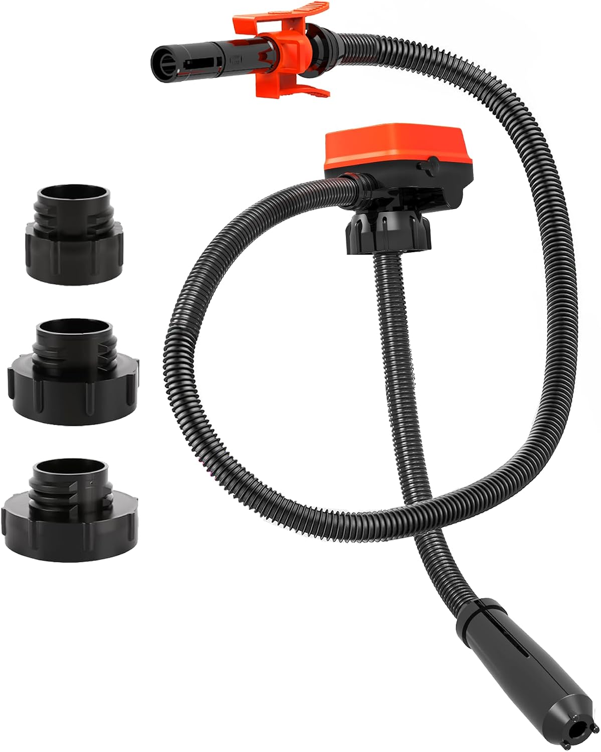 Cordless Fuel Transfer Pump with Auto-Stop, Flow Portable Fuel Pump Compatible with DeWalt 20V & Milwaukee 18V Batteries, with 51'' Hose, 3.8 GPM for Diesel, Gasoline (Bare Tool)