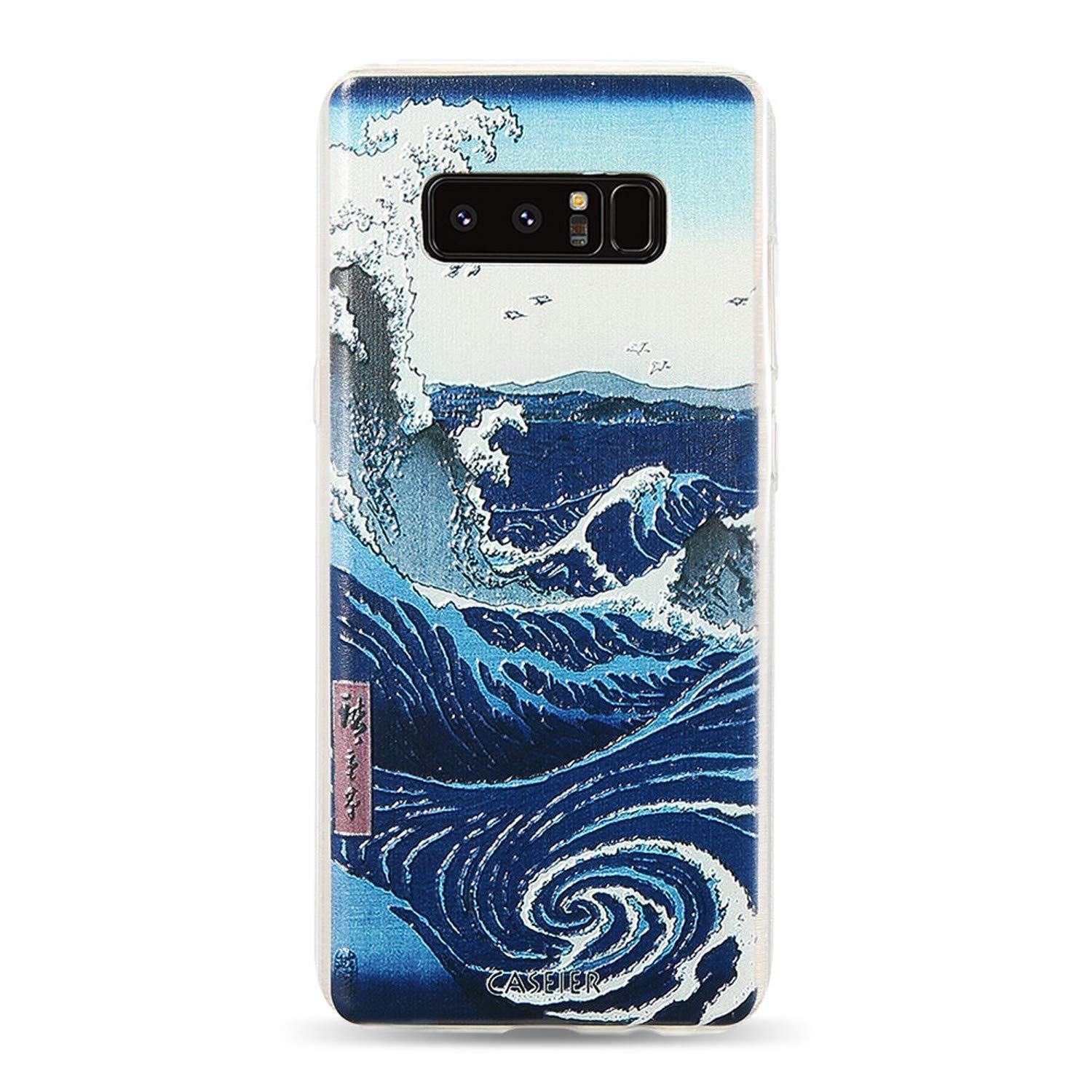 Phone Case for Samsung Galaxy S6 S7 Edge S8 S8 Plus Note 8 Cases Soft TPU Ultra-Thin Japanese Style Cover Vintage Shell (Waves in The sea, for Samsung S8)