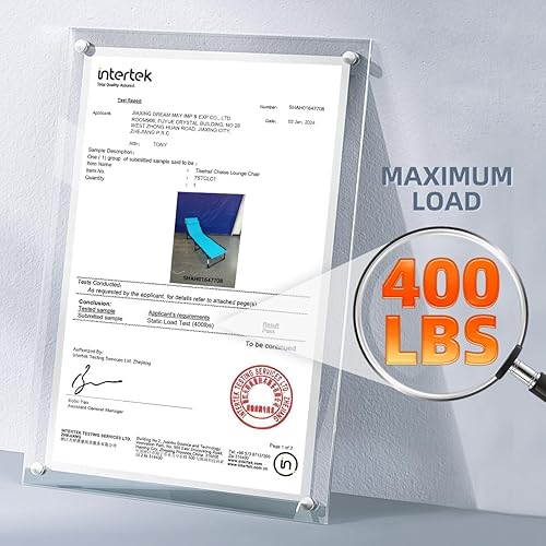 Miniatura 7 de Juego de 2 tumbonas plegables  Resistente capacidad de 400 libras reclinables portátiles ajustables con almohada para patio, piscina, campamento,