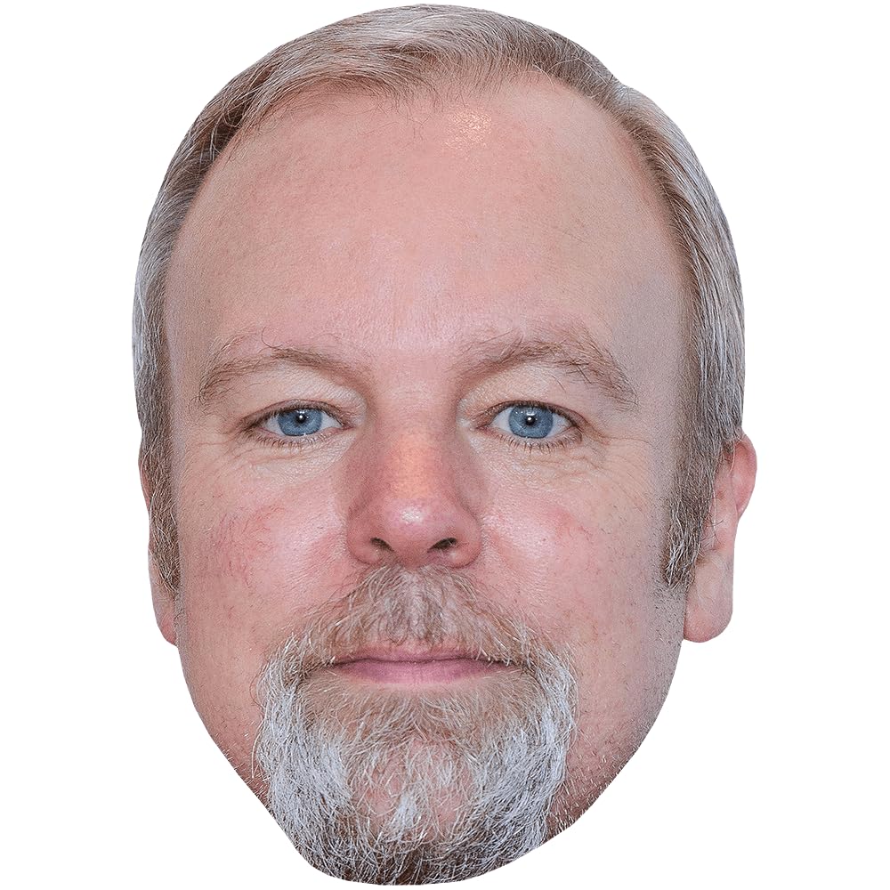 Celebrity Cutouts Lifelike Steve Pemberton (Beard) Celebrity Mask, Flat Card Face, Fancy Dress Mask