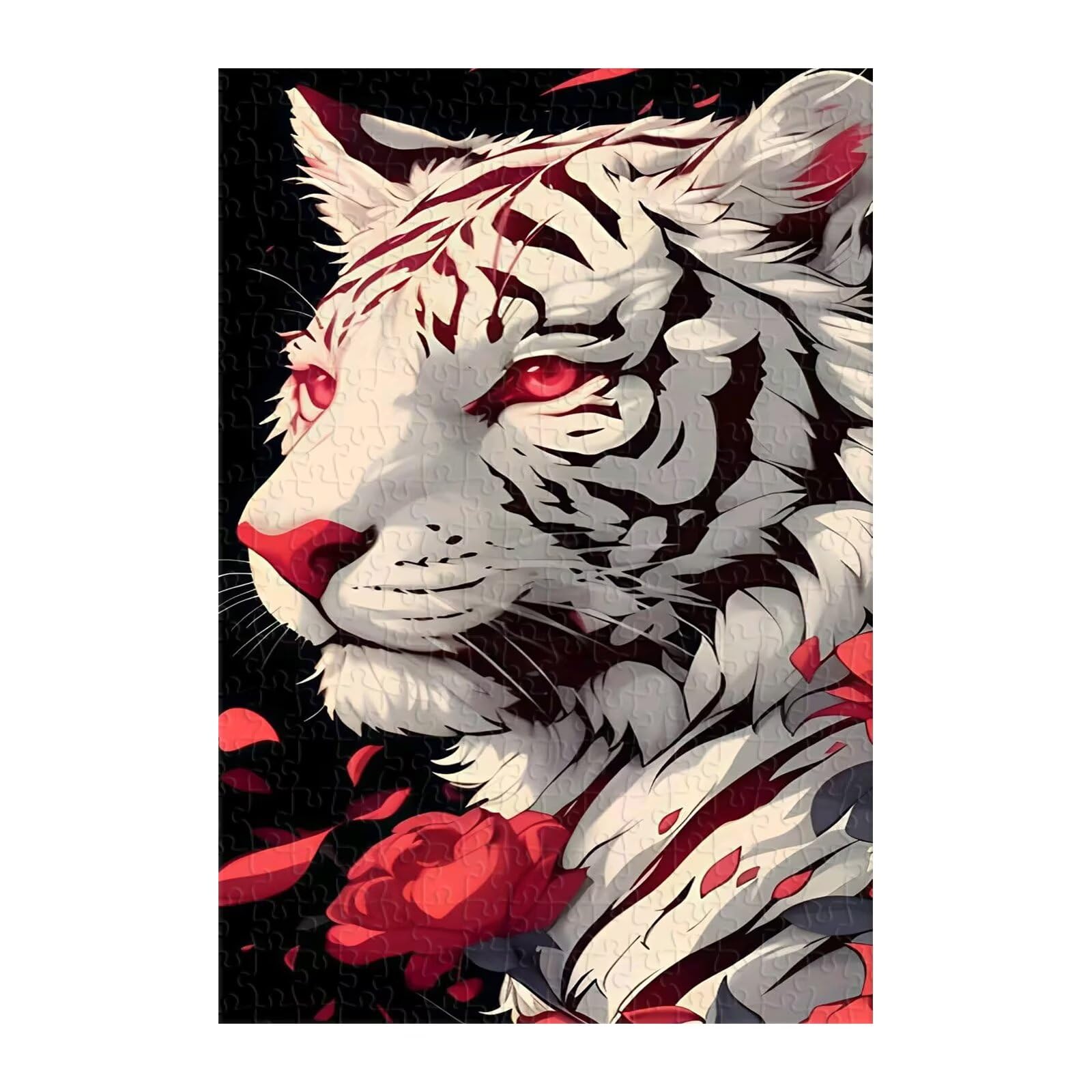 Puzzle 1200 Pezzi, Fiore Animale Tigre Puzzles, Puzzle Impossibile Gioco Logici Sfida Difficile Puzzles 1200 Pezzi per Adulti