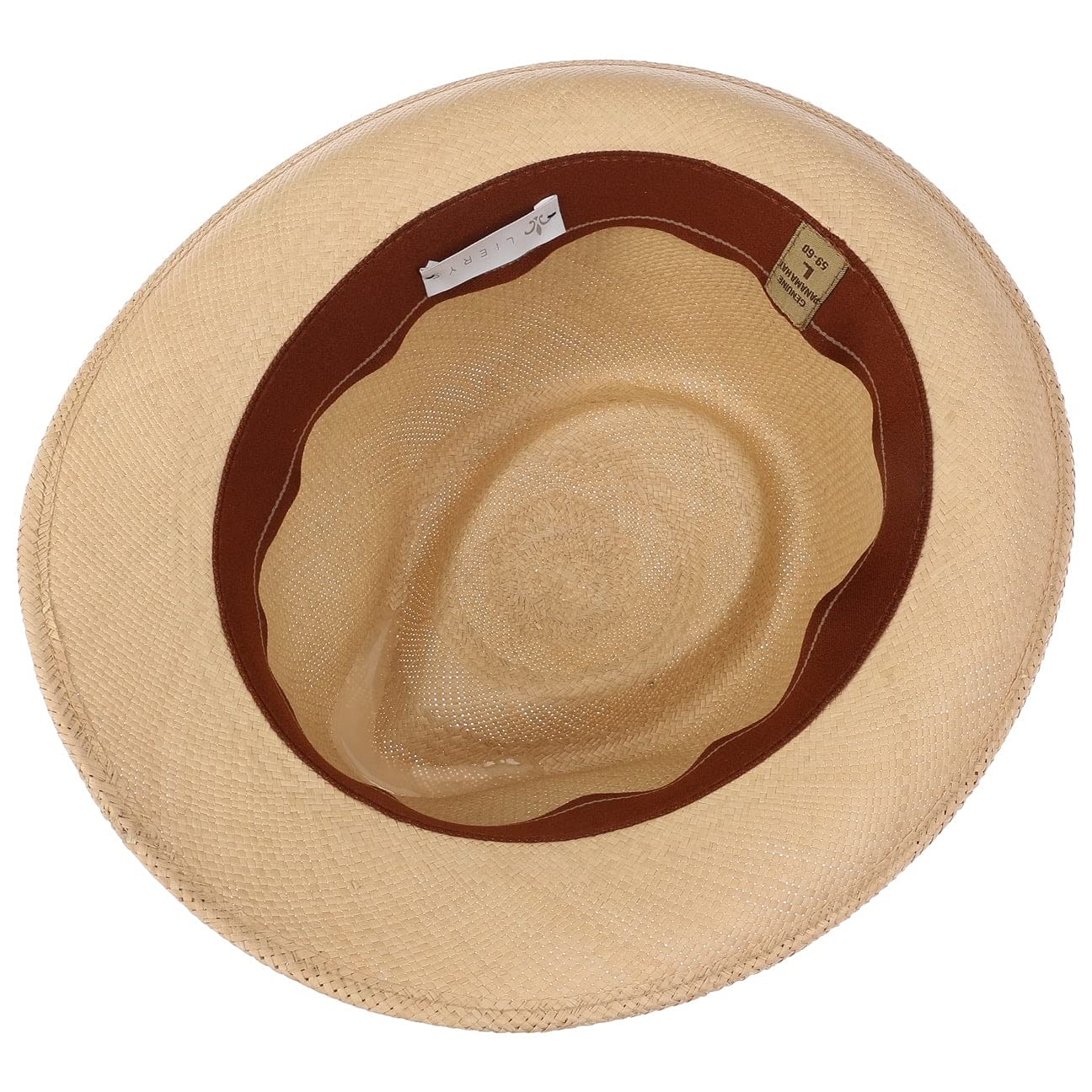 Lierys Laferty Chapeau Trilby Panama Paille Bande Reps Multicolore Unisexe Printemps Ete