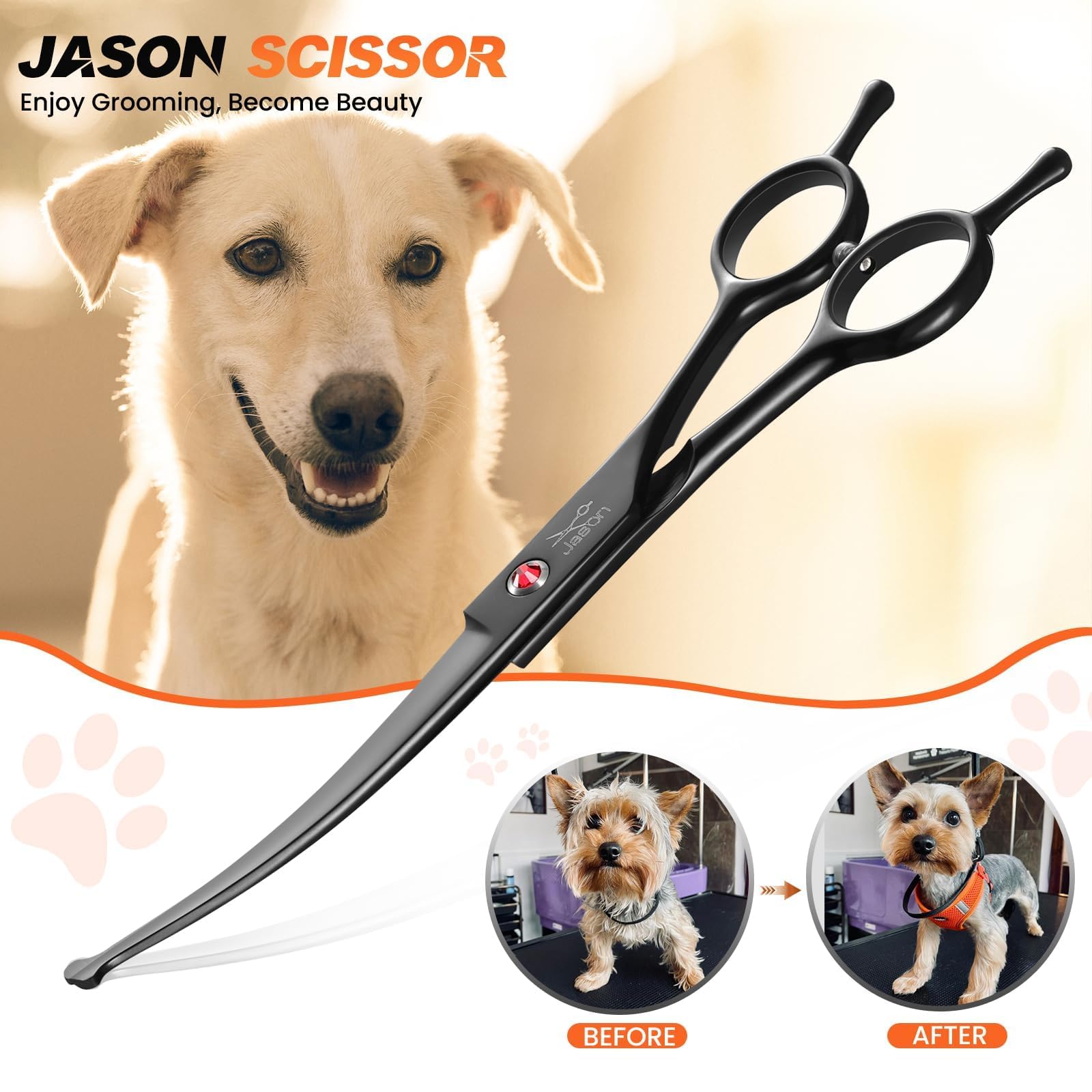 Amazon.co.jp: JASON (ジェイソン) 7.5インチ 犬用グルーミングばさみ