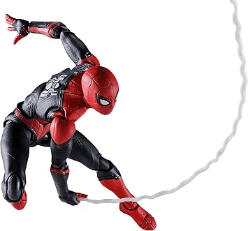TAMASHII NATIONS S.H. Figuarts Spider-Man Upgrade Suit Spider-Man No Way Home Action Figure, Blue, Red, Black with Gold Accents, Approx. 5.9 inches 150 mm, PVC