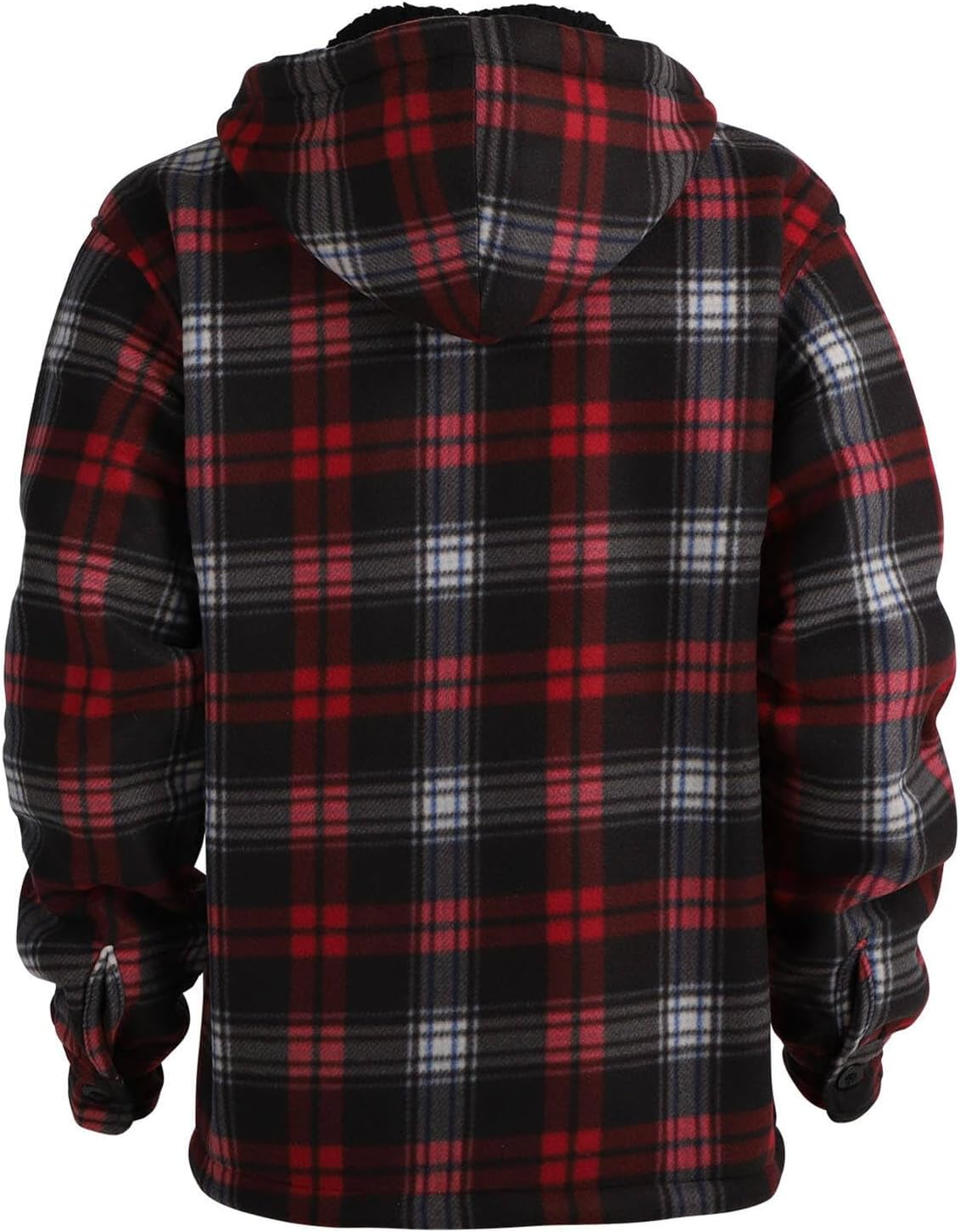 LeeHanTon Hoodies for Men Winter Warm Heavyweight Sherpa Lined Fleece Zip Up Hoody Jacket - Image 3