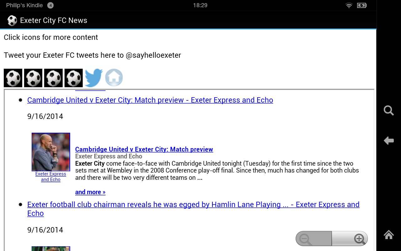 Exeter City FC 100% Unofficial FansApp Ad Free - App on Amazon Appstore