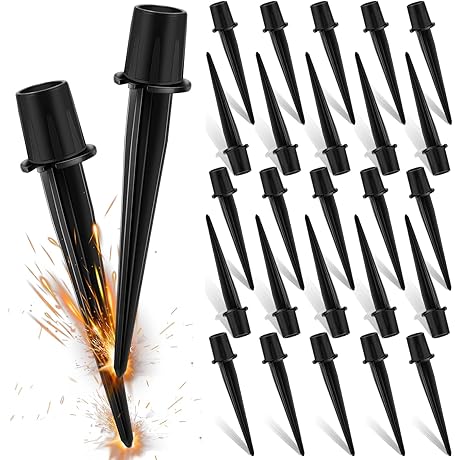 Durable Metal Stakes for Solar Lights Outdoor, Set of 25