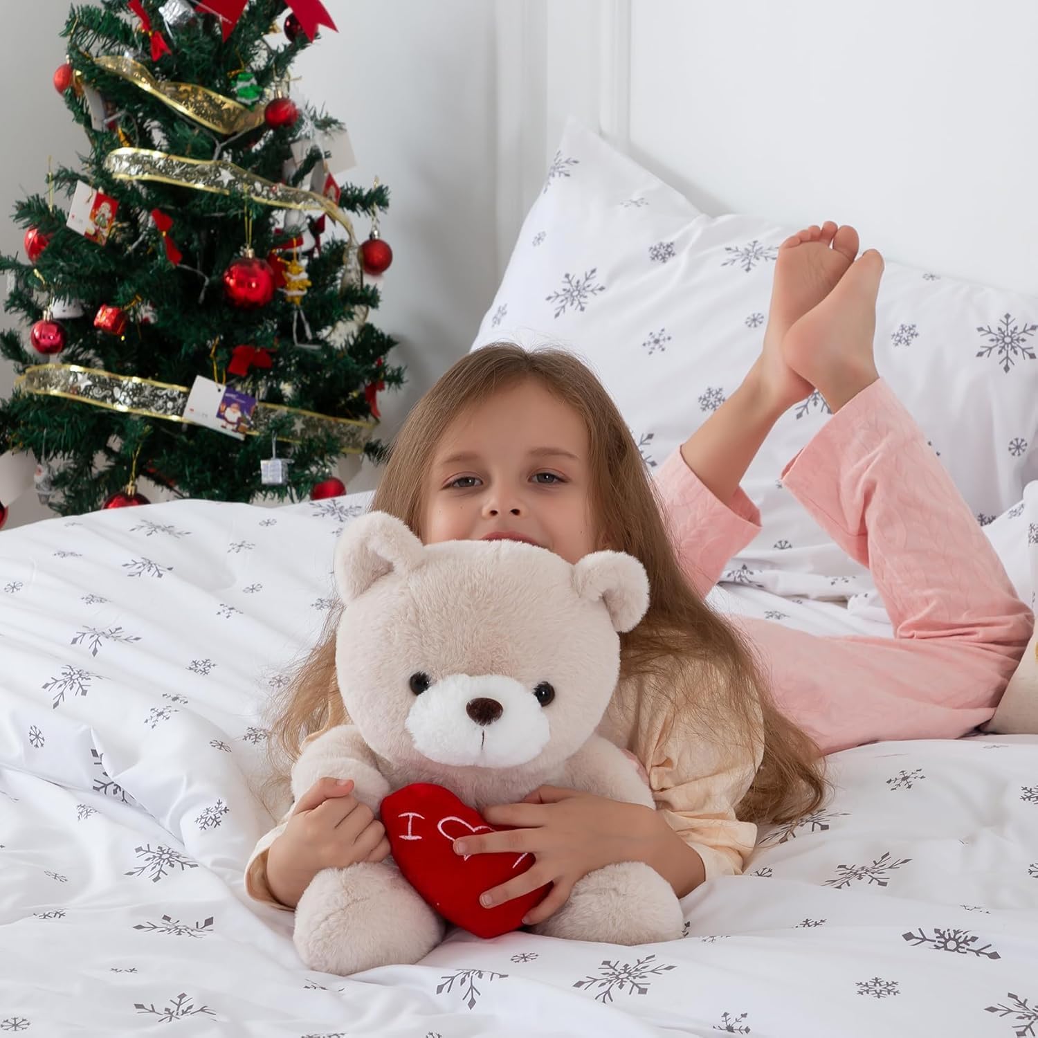 I Love You Teddy Bear for Girlfriend Stuffed Animals Cute Stuffed Teddy Bears for Girls Stuffed Bear Plush Toys Brown Teddy Bear Stuffed Animal Plushies, 12 Inch Bear Plushie Toy Animals - Image 5