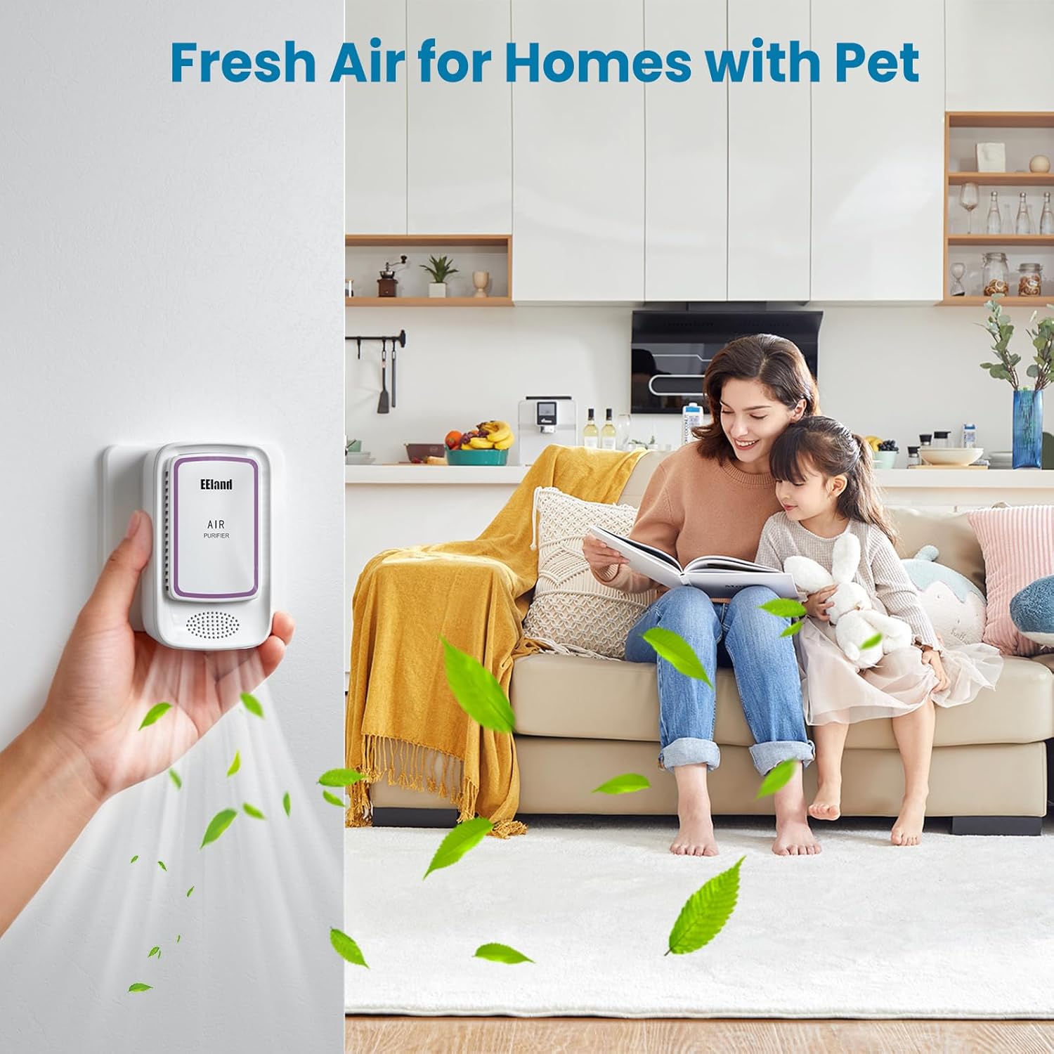 Air Ionizer for Home - 4 Pack Plug In Negative Ion Generator, Quiet Filterless Air Cleaner for Bedroom, Bathroom, Office & Kitchen, Compact Air Freshener for Smoke, Dust and Pet Odors