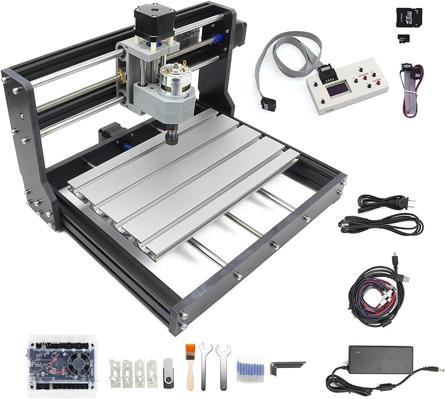 Upgrade CNC 3018-PRO 3 Axis DIY Mini CNC Router Kit with GRBL Remote Control Offline Controller PVC PCB Acrylic Plastic Wood Cutting Engraving Carving Milling Machine