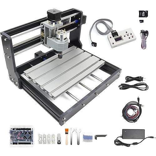 CNCTOPBAOS Upgrade CNC 3018-PRO 3 Axis DIY Mini CNC Router Kit with GRBL Remote Control Offline Controller PVC PCB Acrylic Plastic Wood Cutting Engraving Carving Milling Machine