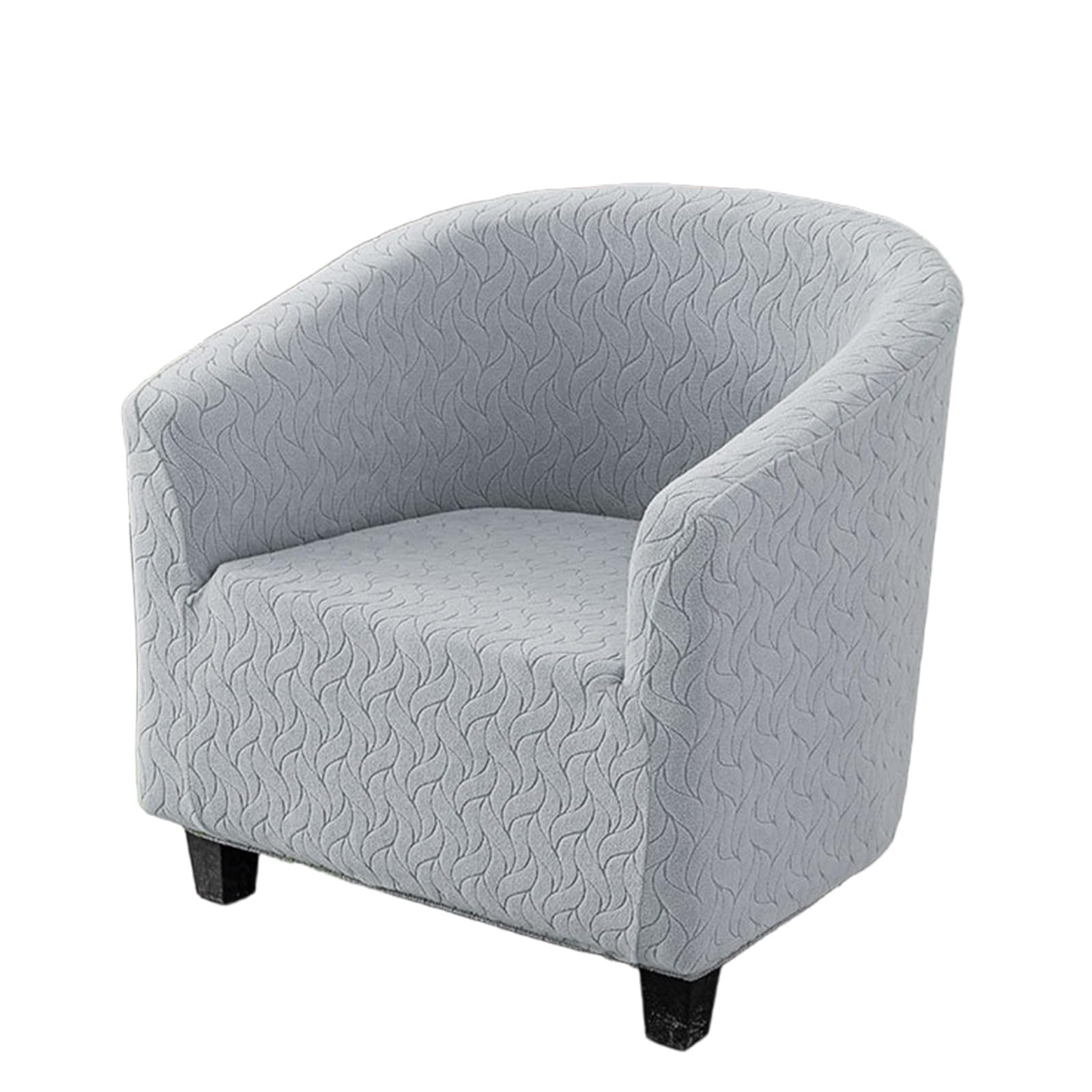 Funda de sillón club elástica gris lavable que protege contra manchas