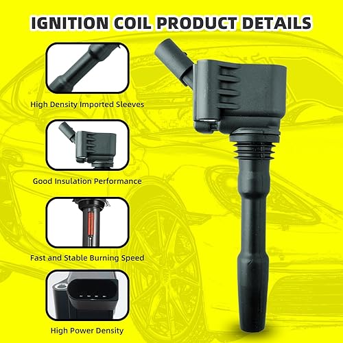 Miniatura 3 de MOAUTO Juego de 4 bobinas de encendido 06E905115D 06J905110G y 4 bujías de iridio compatibles con Volkswagen Audi Beetle Golf Jetta 1.8L 2.0L L4