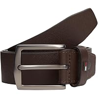 Tommy Hilfiger Uomo Cintura Denton 3,5 cm in Pelle, Marrone (Coffee Bean)