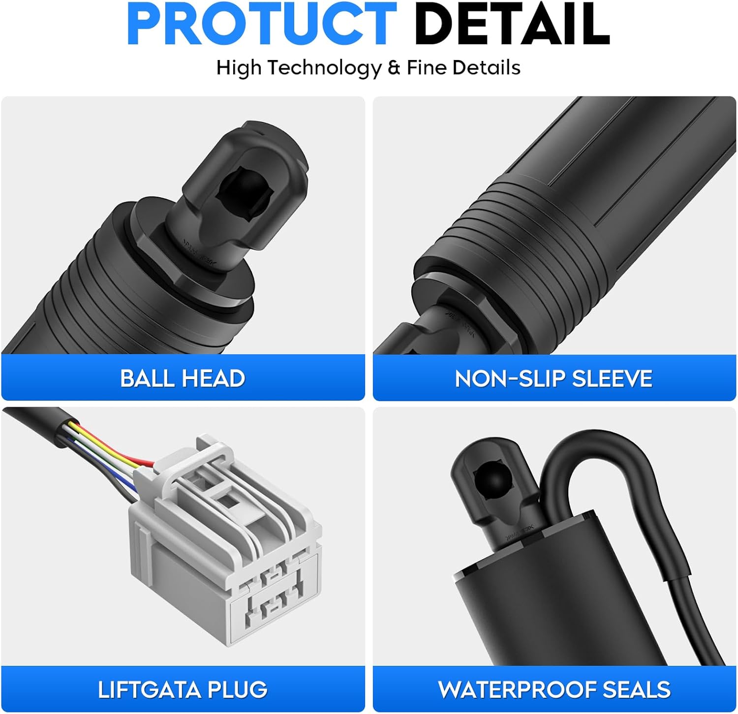 Electric Tailgate Power Lift Support Shock Struts, Fits for Ford Edge 2011-2015, for Lincoln MKX 2011-2015, Rear Left or Right Liftgate Power Hatch Shock Strut # BT4378402A55AL BT4378402A55AJ