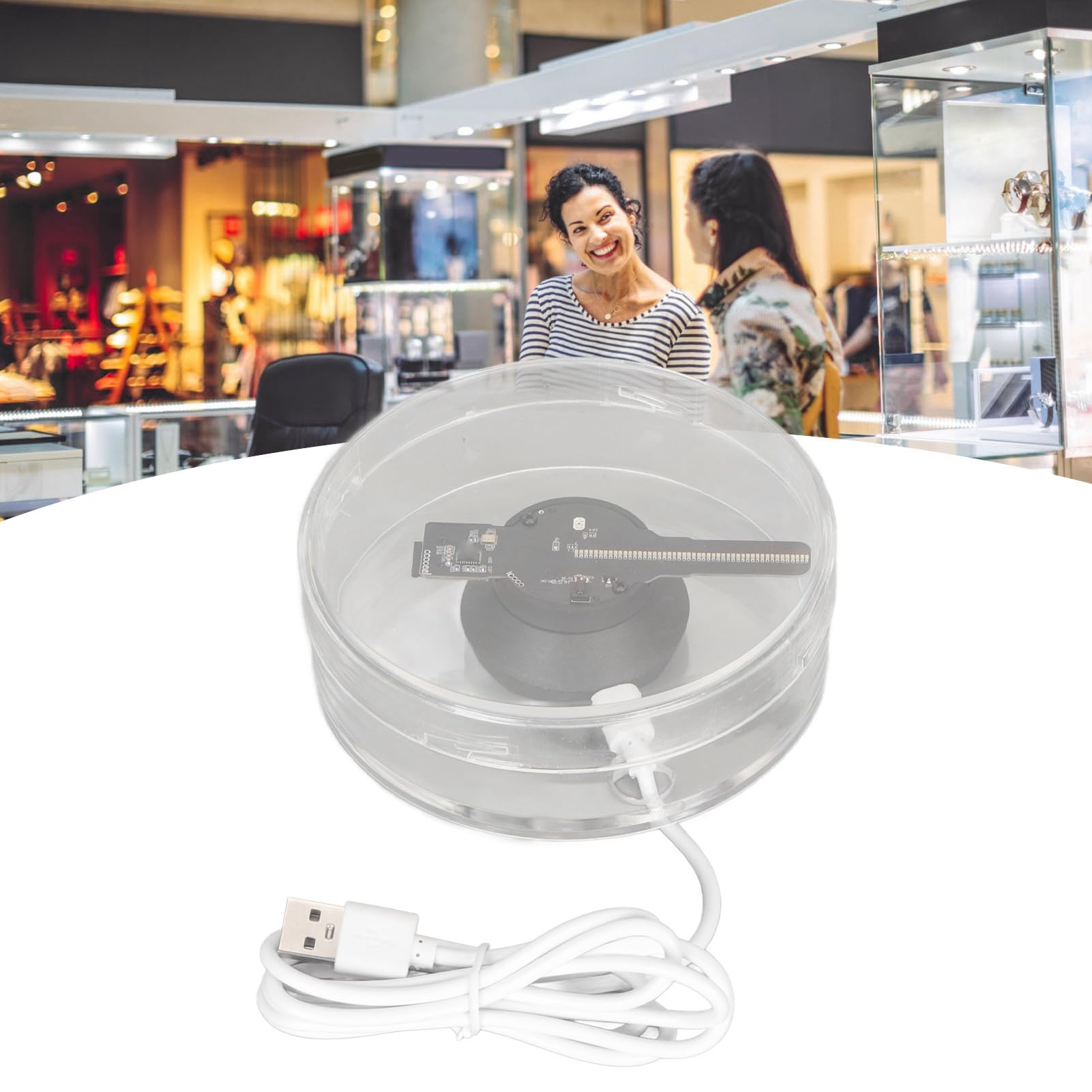 Ventilatore con Ologramma 3D, Display Pubblicitario per Proiettore con Ologramma WiFi 3D, Proiettore con Ventola con Ologramma con Telecomando APP per Insegne di Negozi Aziendali