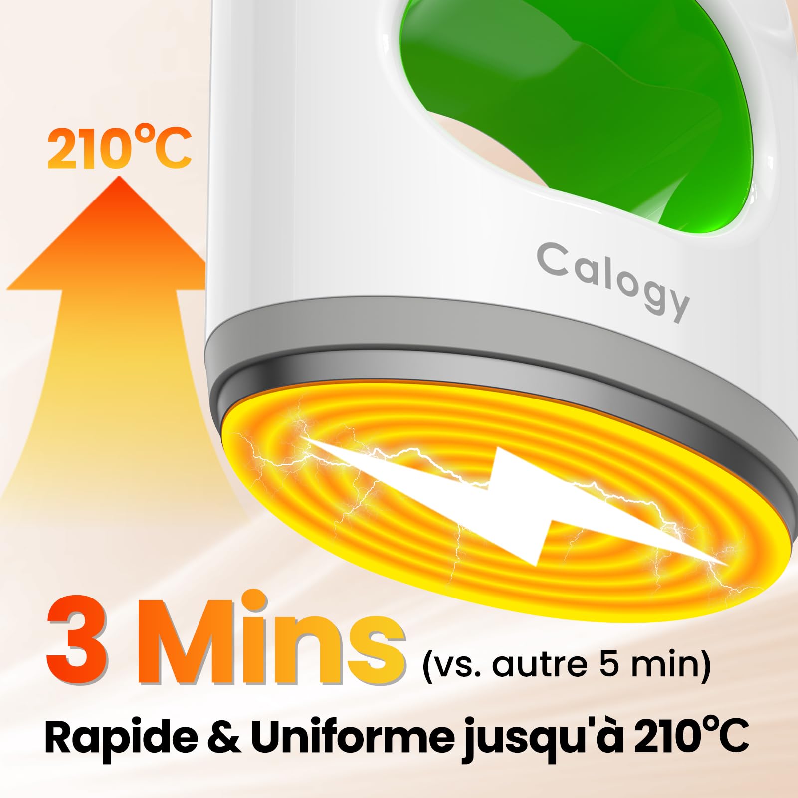 Calogy Mini presse à chaud, Traceur de transfert 4 niveaux de température max 210 ℃ Fer d'impression de précision à chauffage rapide pour t-shirts, manchettes, chaussures, tasses et bricolage