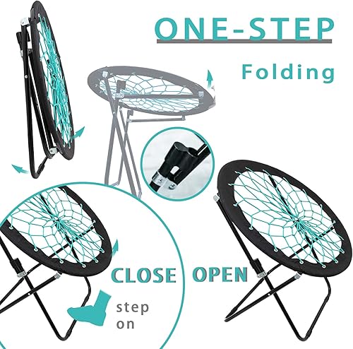 Miniatura 5 de CampLand Bunjo Bungee - Silla plegable versátil con divertido diseño hinchable, para habitación, jardín, dormitorio y sala de estar, juego de 2