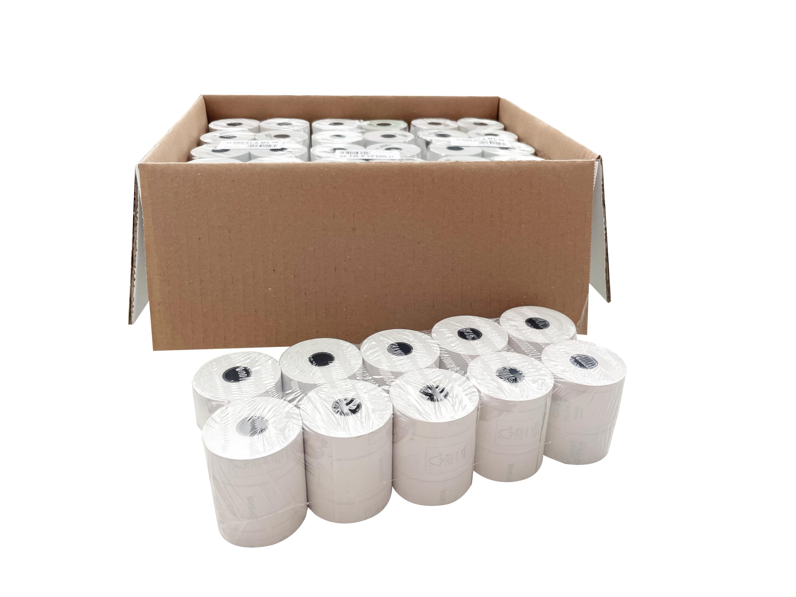 Carte Dozio - Rotoli di Carta Termica omologati, per pos e casse di attività medio/piccole - Confezione da 60 rotoli - Formato 58 mm x 30 metri, diametro interno 12 mm, 48 gr