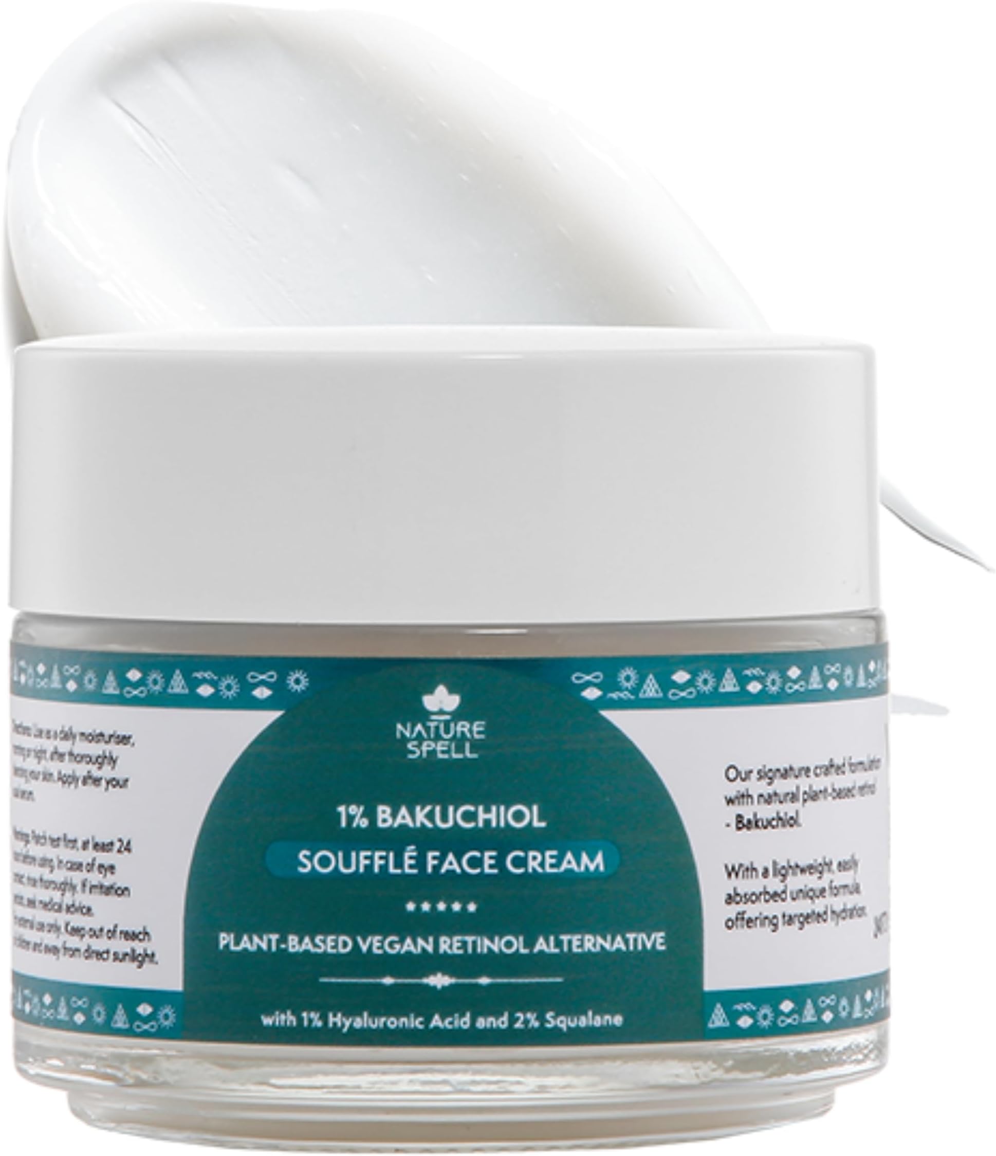 Natural Retinol Cream for Face 100ml – Reduces Appearance of Fine Lines – (Bakuchiol + Hyaluronic Acid) - Anti Wrinkle Face Cream – 100% Vegan Suitable for all Skin Types - Made in the UK