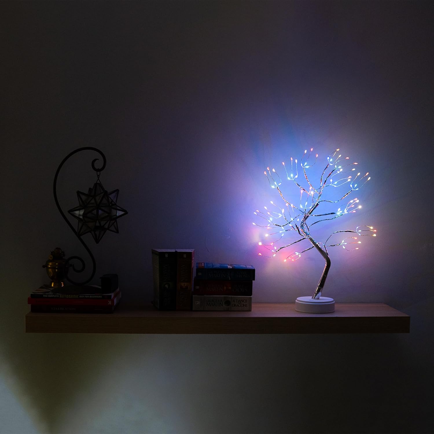 Twinkling Tree Fairy Light Spirit Tree Lamp Bonsai Tree Light, Fairy Light Tree, Cute Room Decor Aesthetic Decor, Cute Night Light Lamp, Twinkle Tree (RGB Lights 108 LED with Remote)