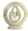 Natural Soapstone 6-inch Lovers Embrace Sculpture