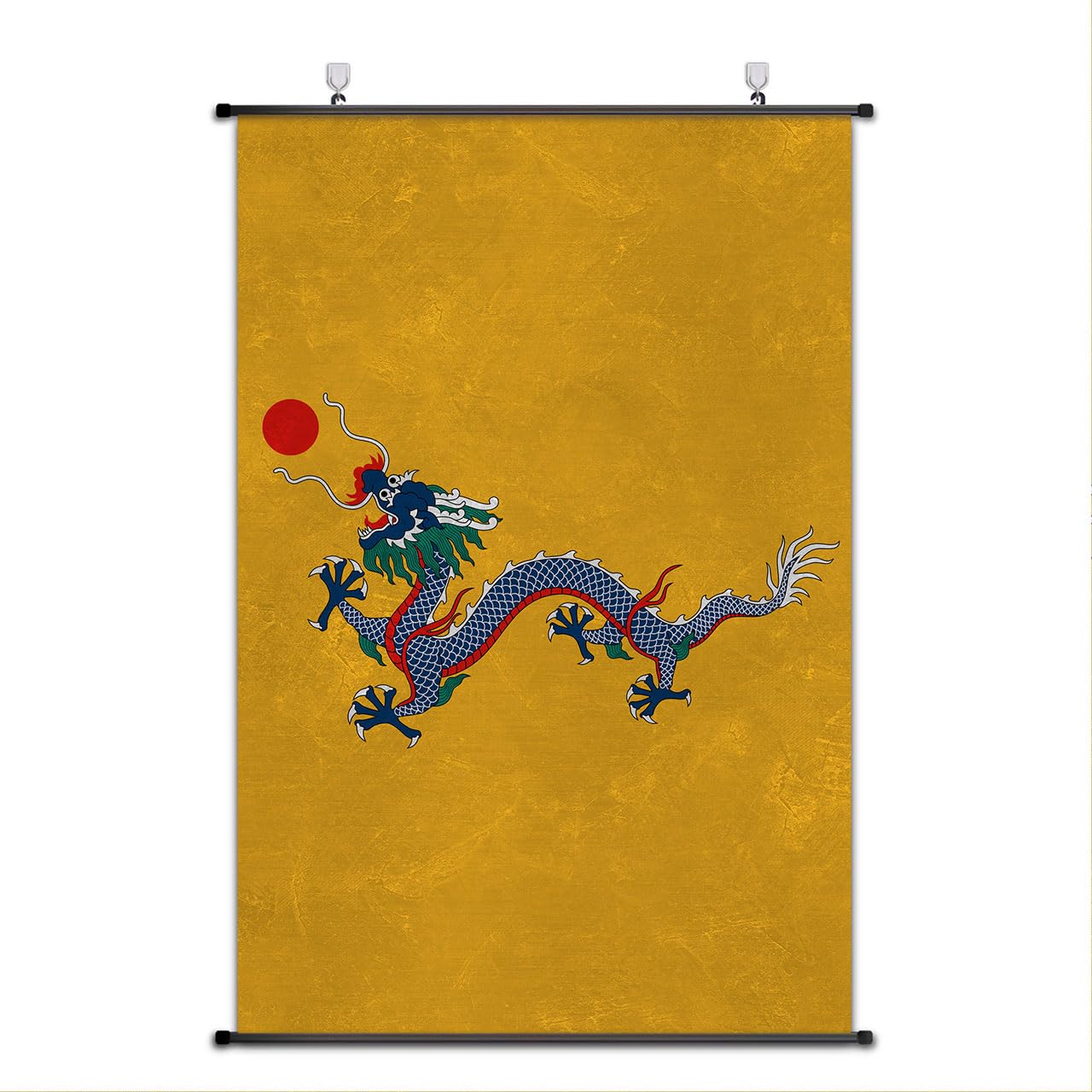 Póster de bandera Qing de 75x50 cm: decora habitaciones vacías con diseño moderno nacional