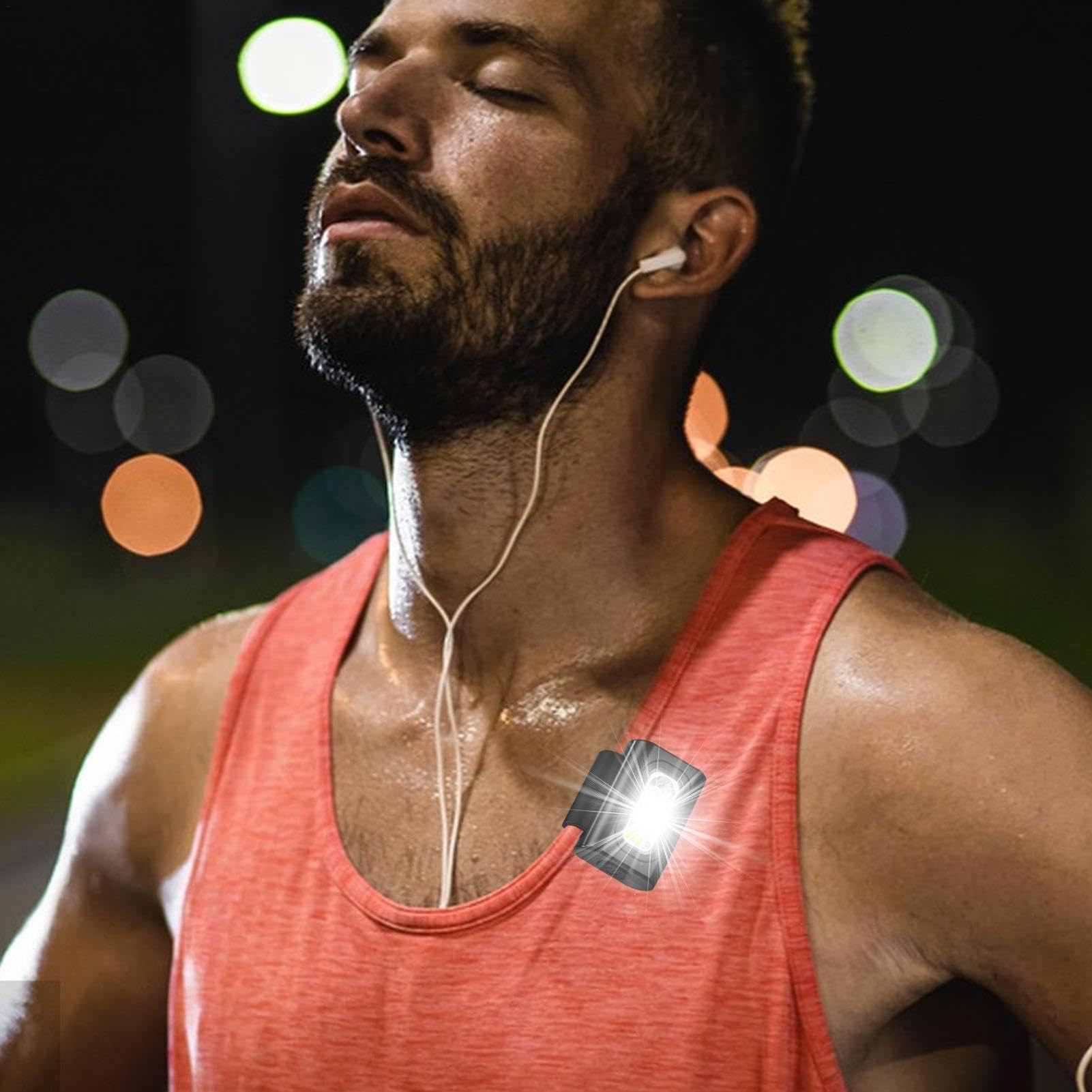Lampada Pettorale Ricaricabile Da 1000 Lumen Per Runner, Regolabile A 90°, Per Corsa, Trekking E Bici
